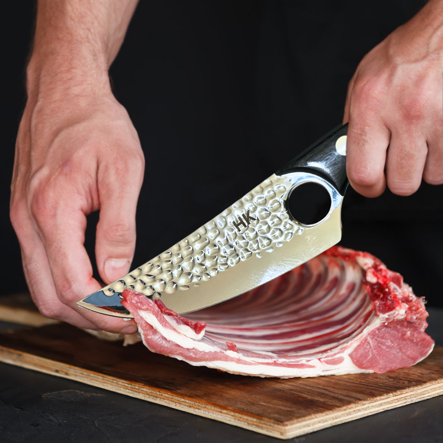 HK 11 Inch High Carbon Stainless Steel Chef Knife with Sheath, Handmade for Professional Chefs and Home Cooks